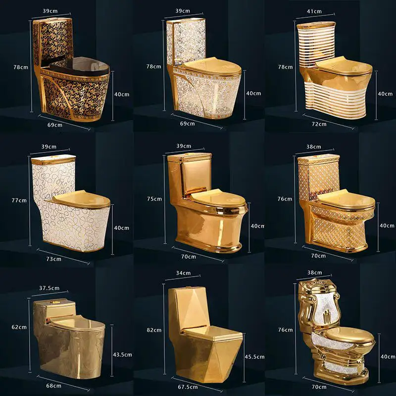 Golden Toilet South East Asia Popular Toilet Villa Hotel Clubhouse Golden