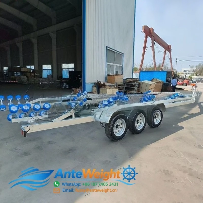 Watercraft Trailer 3 Axle Galvanized Boat Trailers for Sale