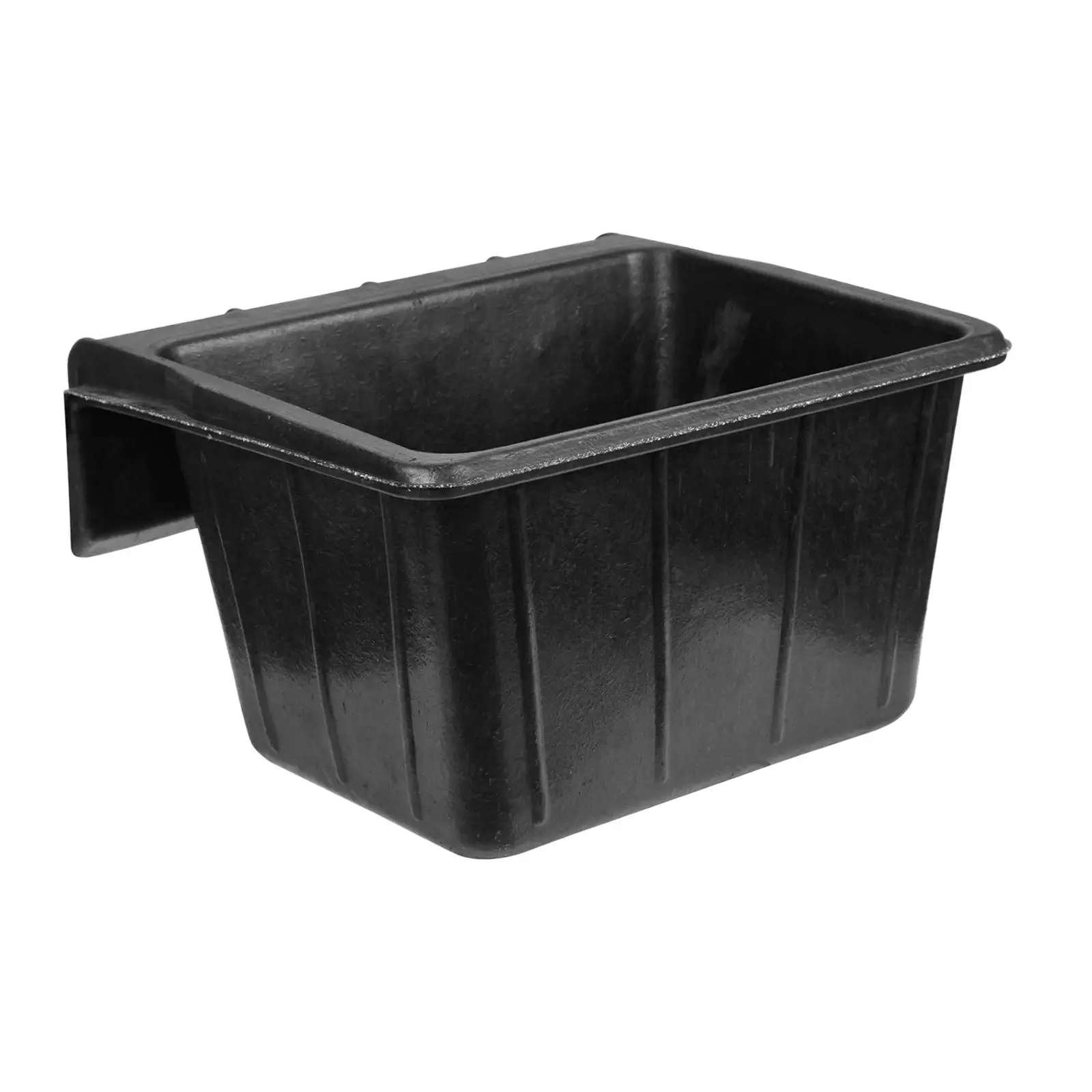 over Hanging Fence Feeder 16L Hanging feed Trough, Rubber Horse Feeder, Livestock Water Bowl for Chicken, Geese
