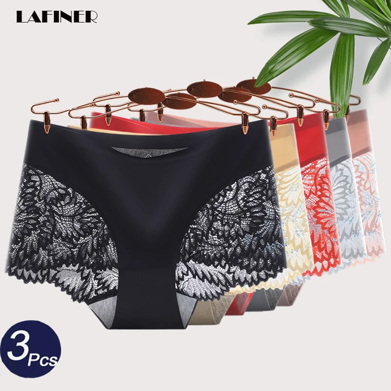 

3 PCS/Lot Seamless Women Lace Panties Set Underwear Female Lace Briefs Low Rise Woman Panty Soft Lady Bragas Sexy