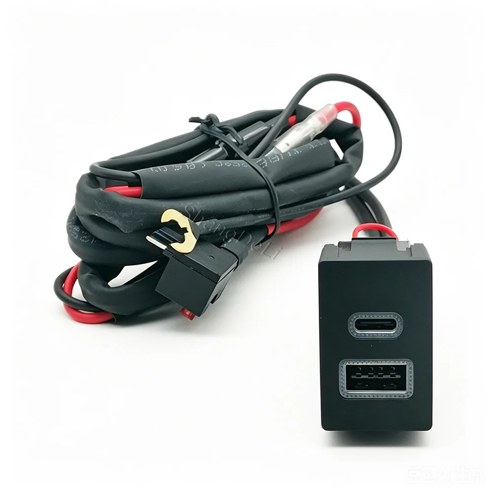 White Led Light Fit for New Honda Accord Civic City Dual Charge Outlet Power Adapter PD QC3.0 USB Car Charger Socket For HRV CRV view 5