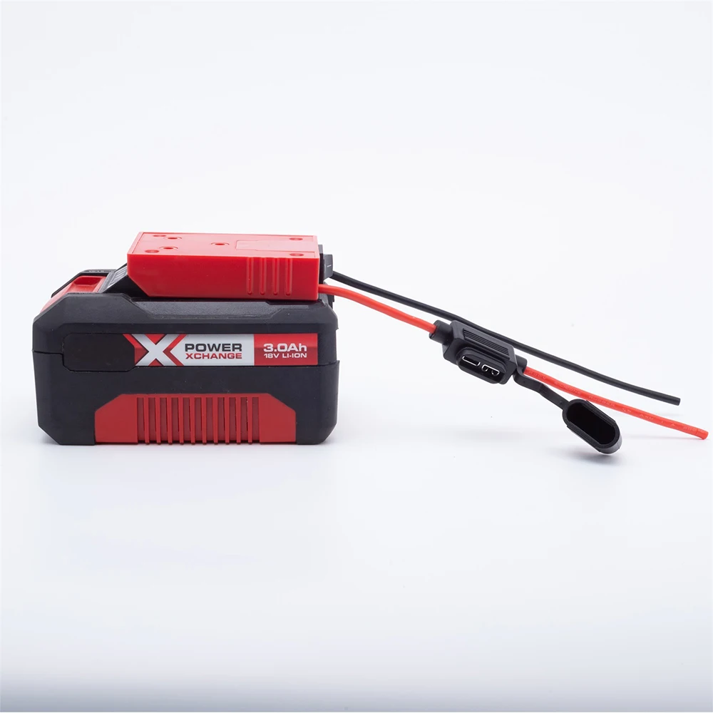 Imagem -02 - Adaptador de Bateria Faça Você Mesmo para Bateria de Lítio Ozito Power X-change 18v com Fusível Acessórios de Ferramenta de Roda Elétrica sem Bateria
