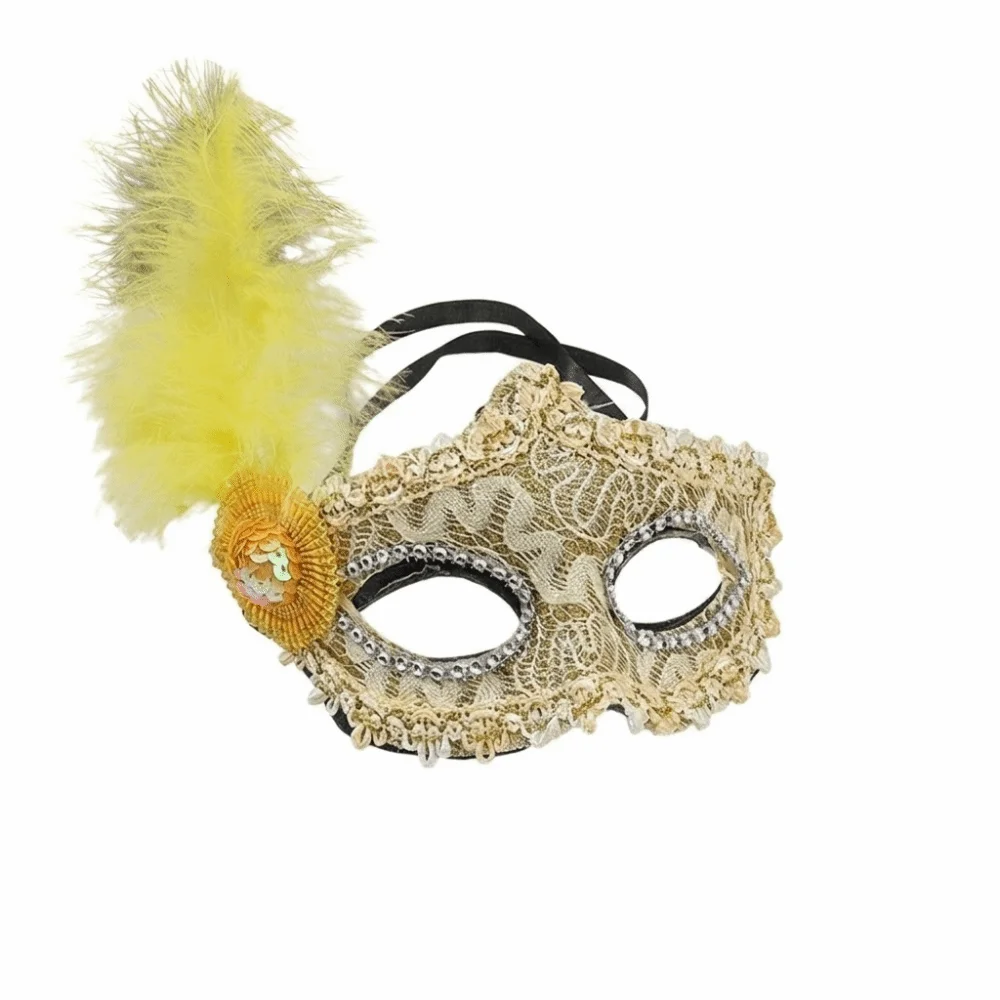 Multicolor Half-Face Mask Seductive Style Lace Masquerade Ball Mask Cosplay Fancy Prom Halloween Festival Party Mask