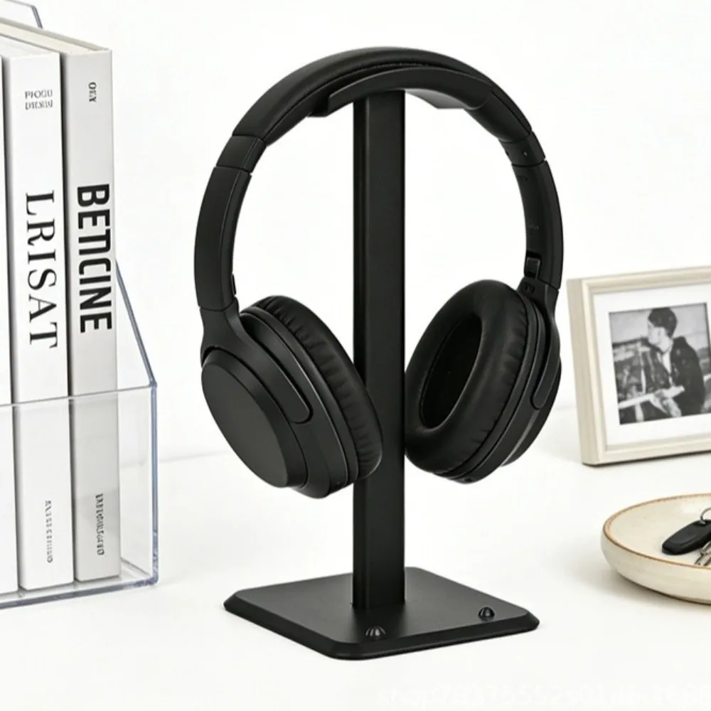 Sturdy Headphone Stand with Phone stand Non-Slip Earphone Mount Hanger Space Saving Universal Headphones Stand Rack Workstation