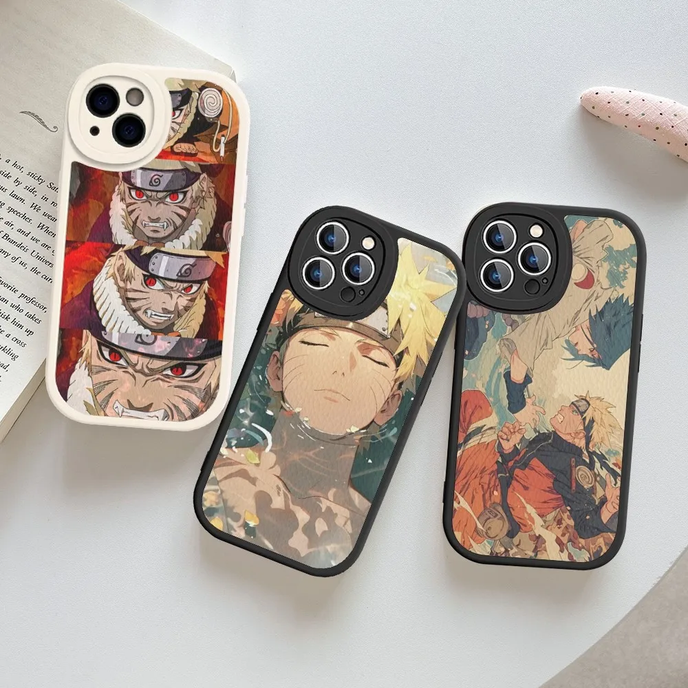 Anime Cool-N-Narutos Phone Case Hard Leather For IPhone 16 15 14 13 12 Mini 11 14 Pro Max Xs X Xr 7 8 Plus Fundas