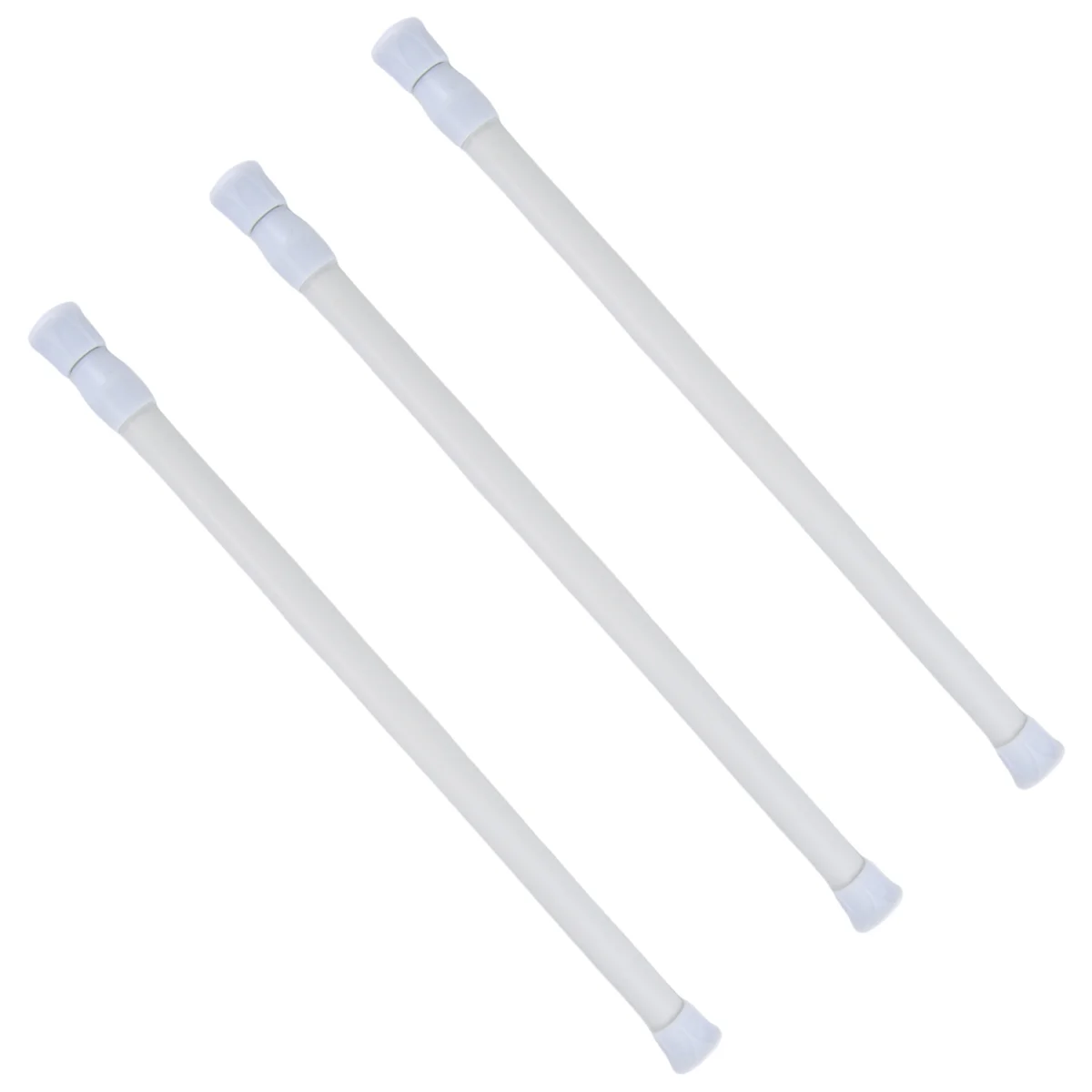 

N37R_3 Pack Регулируемый небольшой натяжной стержень от 11,8 до 19,7 дюймов, белый