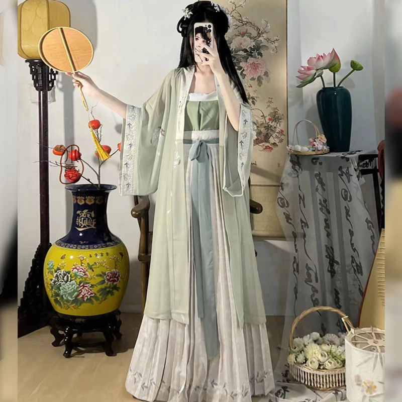 Tenue traditionnelle chinoise de la dynastie des chansons pour femmes, Hanfu, robe de danse orientale, Costume d'halloween