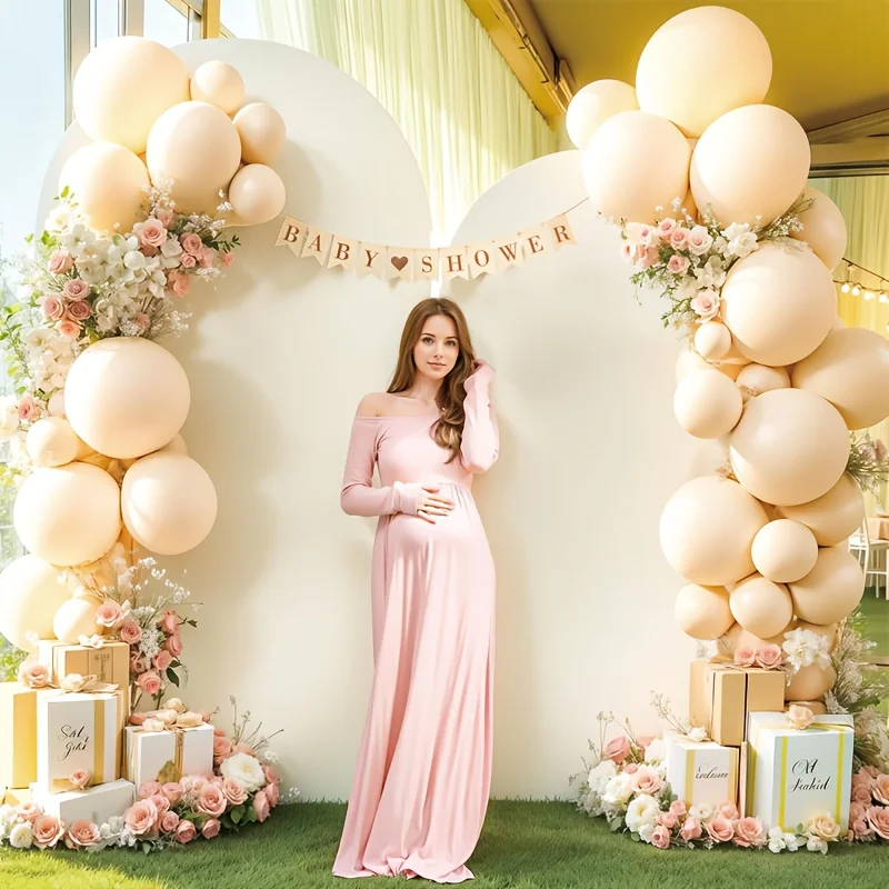 Three-piece Set Solid Covers Birthday Balloons Photography Backdrops Elastic Fabric Cover Wedding Decoration Party Supplies
