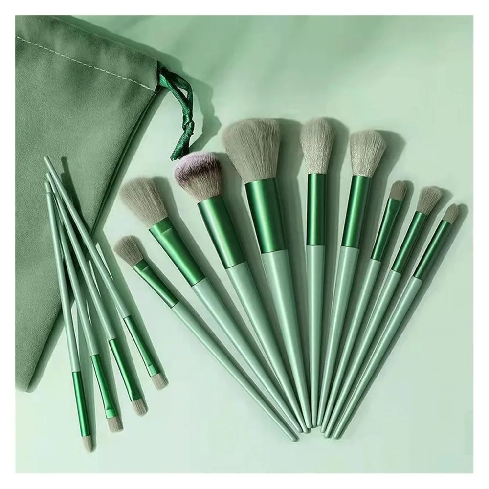 

Набор мягких кистей для макияжа из 13 предметов — кисти для тонального крема, румян и теней для век с косметичкой