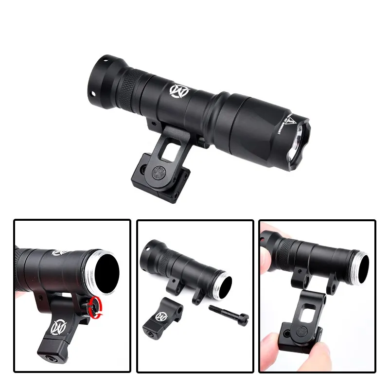 Linterna estroboscópica táctica para arma de caza, foco de luz para Mlok Keymod, casco rápido, Riel de 20mm, M340A, M340B, M340C, M340W