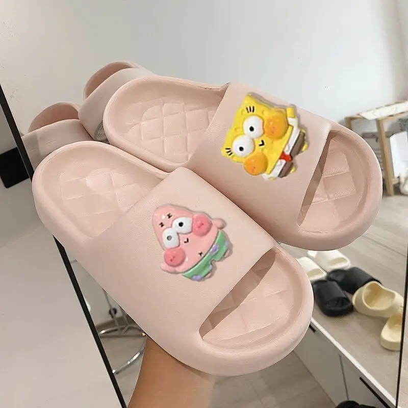 

Anime Spongebo Squarepants Slippers Indoor Home Bathroom Surrounding New Style Creativity Kawaii Birthday Gift Cute Good Looks