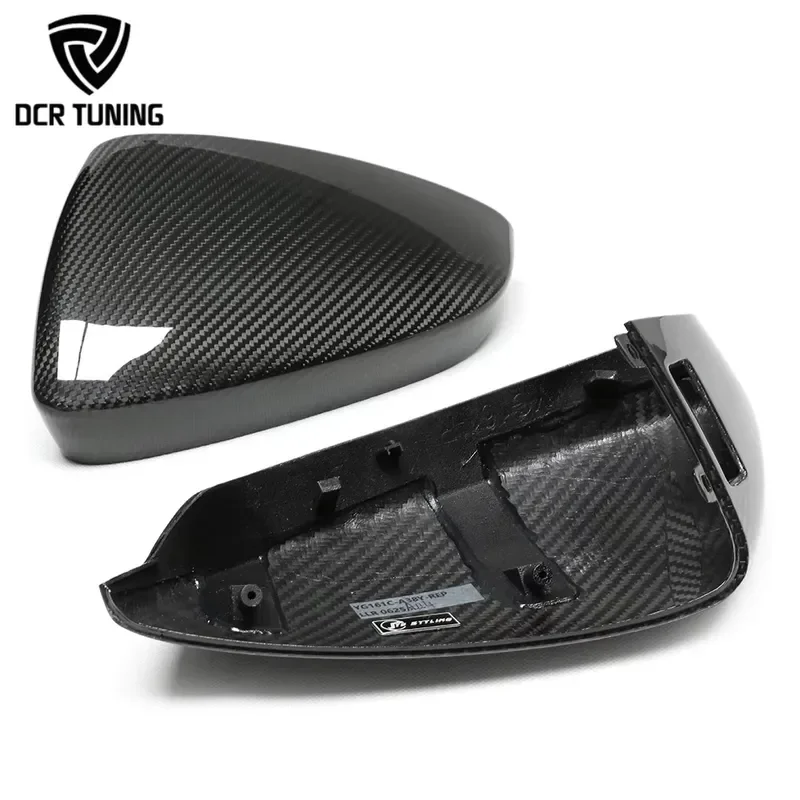 For Audi Dry Carbon Fiber Front Mirror Cover Replacement LHD ONLY  A3 S3 RS3 2021 with Blind Spot Assist