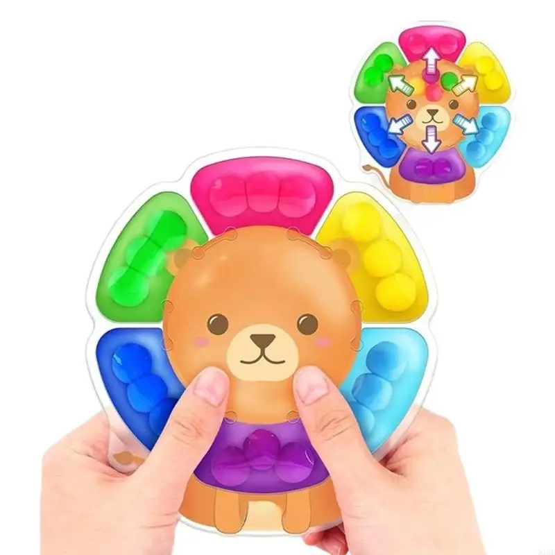 PVC Lions Toying Smorze Senory Smorting Sfoglia per regolazione emotiva Stimolazione della prima infanzia Apprendimento