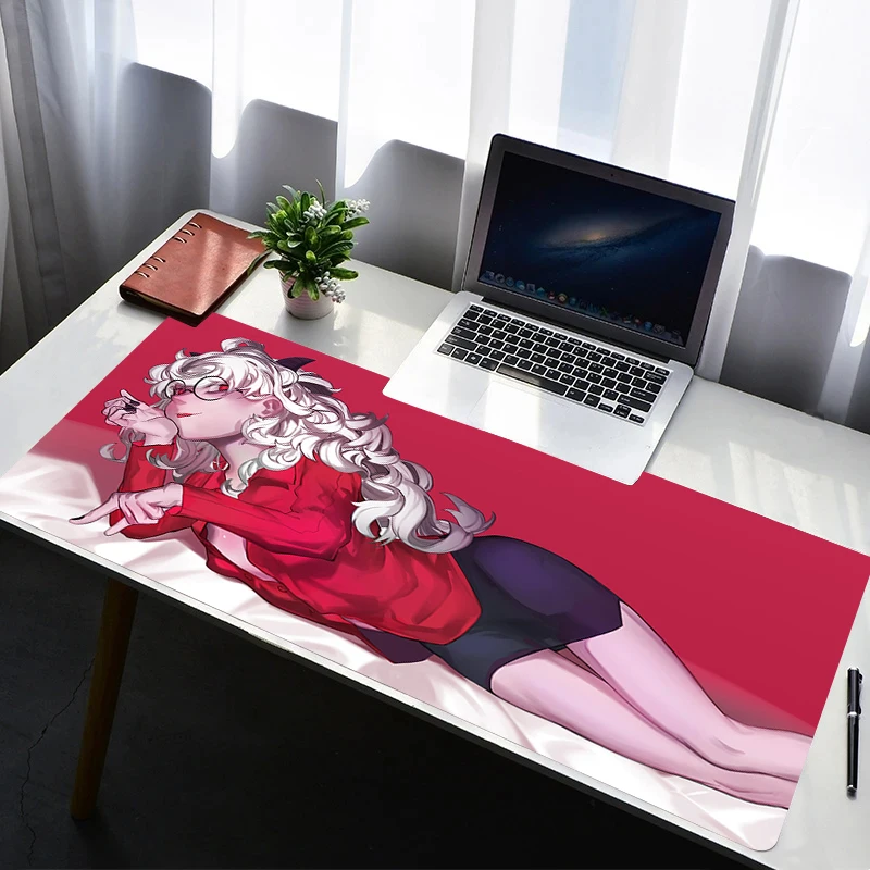 Mouse Pad PC Non Slip Rubber Anime Mousepad H-helltaker Laptop Gamer Cabinet Keyboard Pad Office Computer Gaming Desk Mouse Mat