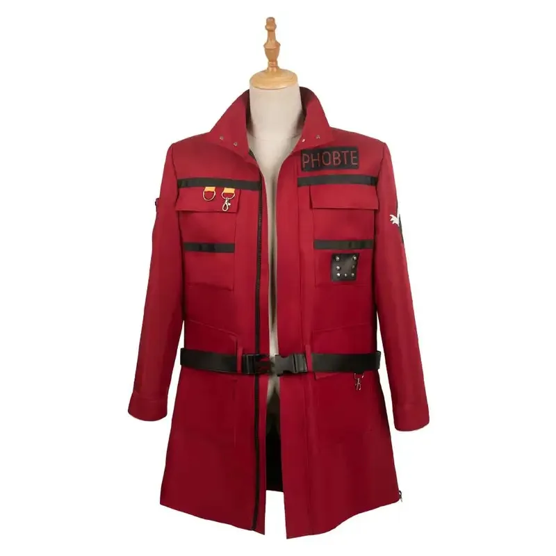 

Phoebe Fantasy Red Jacket Coat Belt Suits 2024 Movie Ghost Cosplay Busters Costume Disguise Women Men Fantasia Outfits