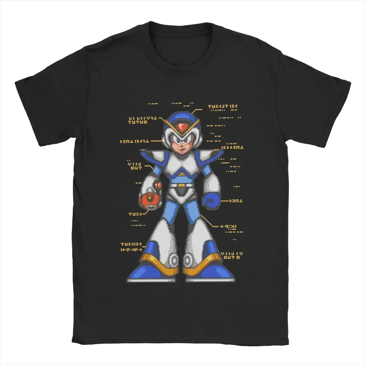 Megaman X Full Armor T-Shirts Men Fashion 100% Cotton Tee Shirt Round Neck Short Sleeve T Shirts Plus Size Clothes