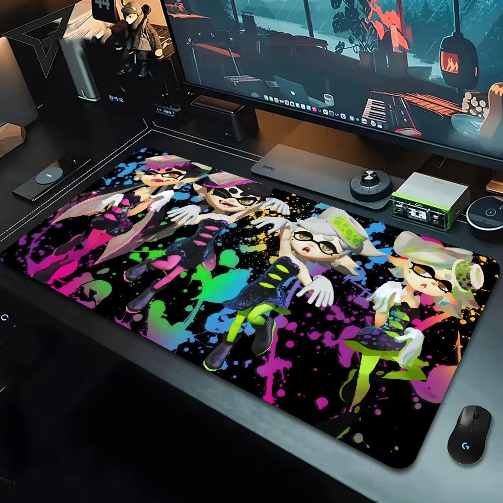 Game Splatoons Mouse Pad Simplicity 80x40cm XL Lockedge Office Computer Desk Mat Table Keyboard Big Mouse Pad