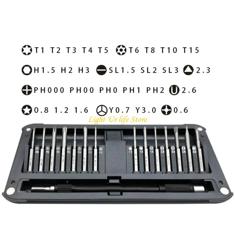 

63HA 30 in 1 Screwdriver Set Screw Driver Extended Bit PC Mobile