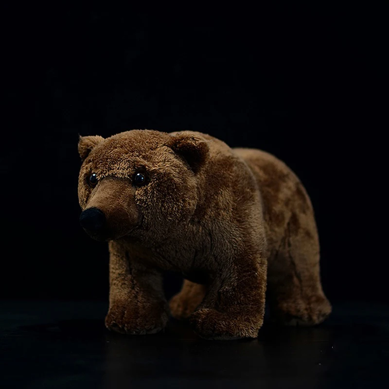 

Original Cute Stuffed Ursus Arctos Plush Toy Realistic Soft Simulation Grizzly Brown Bear Doll Lifelike Animal Model Kids Gift