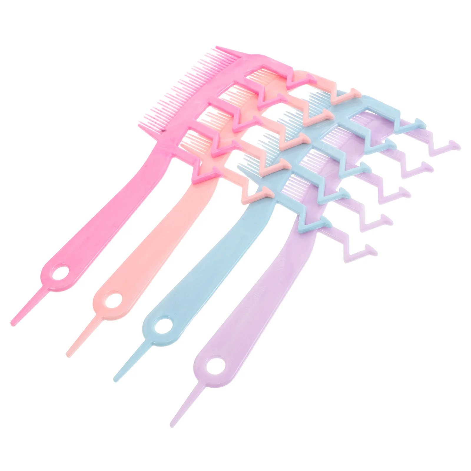 

4Pcs Hair Comb Z Shaped Wide Tooth Fine Tooth Double Sided Styling Parting Bangs Lifting Clip Comb Small Hair Combs