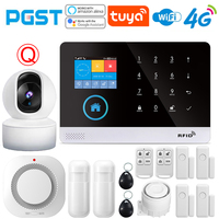 PGST PG103 alarm system with motion sensor, WiFi, 4G, Tuya, wireless IP camera, smart home security, compatible with Alexa