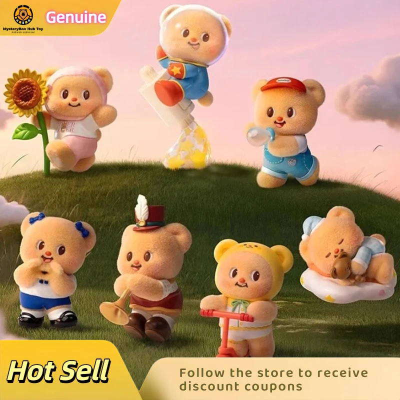 

New Product Genuine Butter Bear Little Wish Series Blind Box Flocking Doll Desktop Decoration Ornaments Birthday Gift Cute Doll