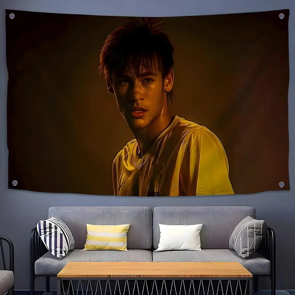 Neymar Jr-r Flags Flags for Room, Bedroom, Home, Outdoor, Wall Hanging, Concert Print, Art Banner