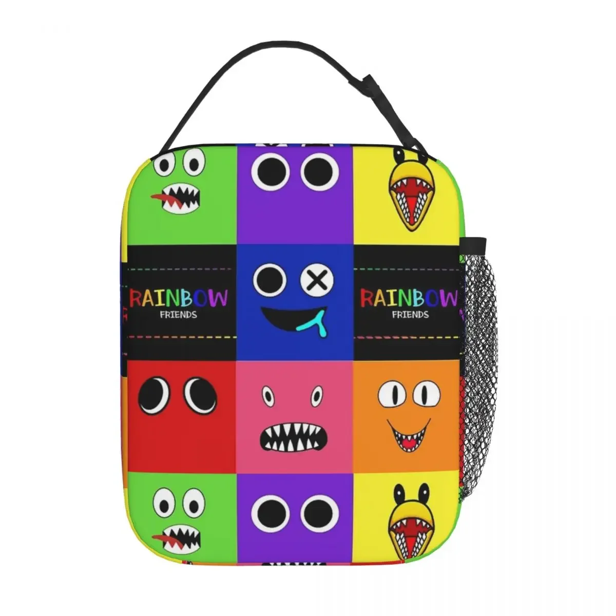 Rainbow Friends Characters Faces Insulated Lunch Bag Portable Meal Container Cooler Bag Lunch Box Tote Outdoor Food Storage Bags