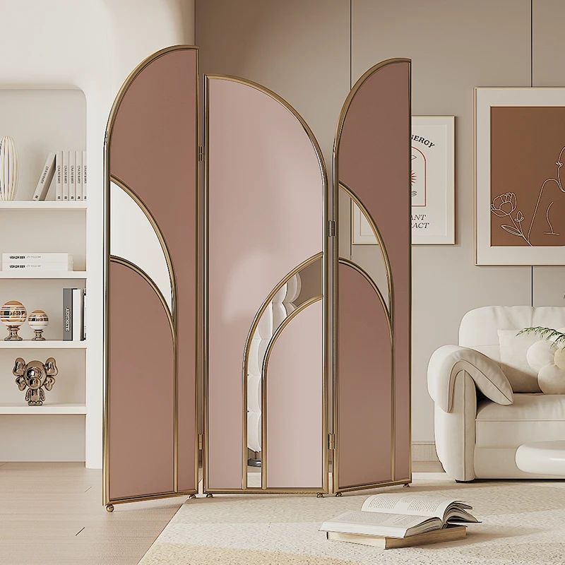 Легкая роскошная перегородка из нержавеющей стали, складная гостиная, современная мобильная простота, металлический вход, входной офис отеля