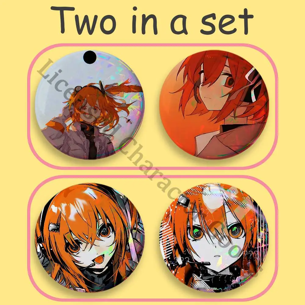 A-Adachi R-Rei Badges 25 32 44 58 75 mm Round Cosplay Pin Backpack Decor Collect Gifts Brooch 2-piece set