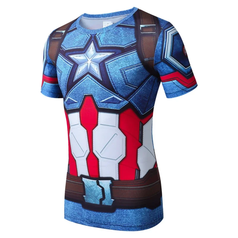 3D Superhero Printed T-shirt Short Sleeve Kids Boys Girls Casual Tops Tees Toddler Children Colorful Crewmate T Shirt