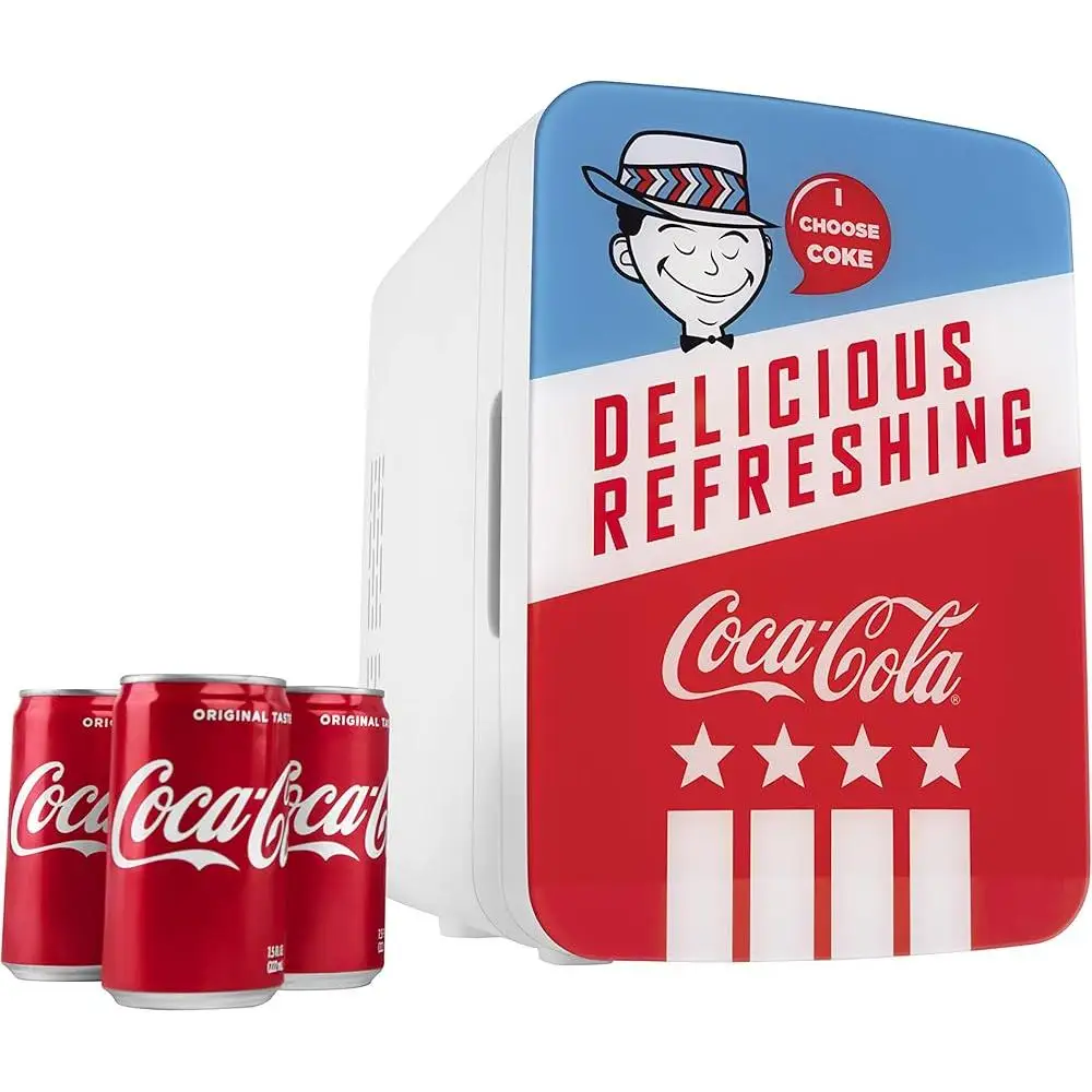 Portable Mini Fridge Cooler and Warmer AC DC Thermoelectric 10L Car Office Bedroom Dorm Road Trip Picnic Travel Use