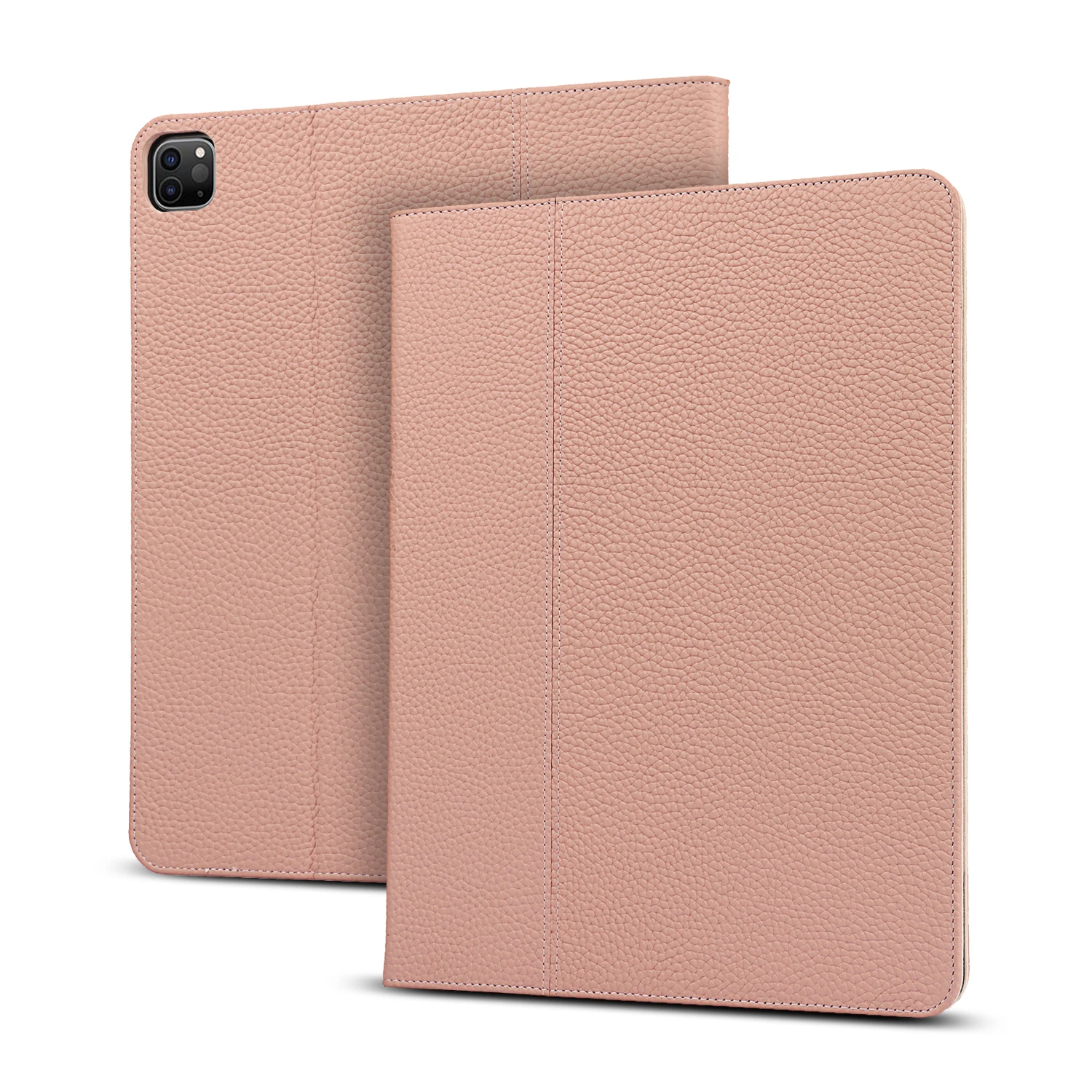 Imagem -03 - Capa Flip de Couro Genuíno para Ipad Pro 12.9 Smart Auto Wake Sono Case Inteligente Carteira 2023