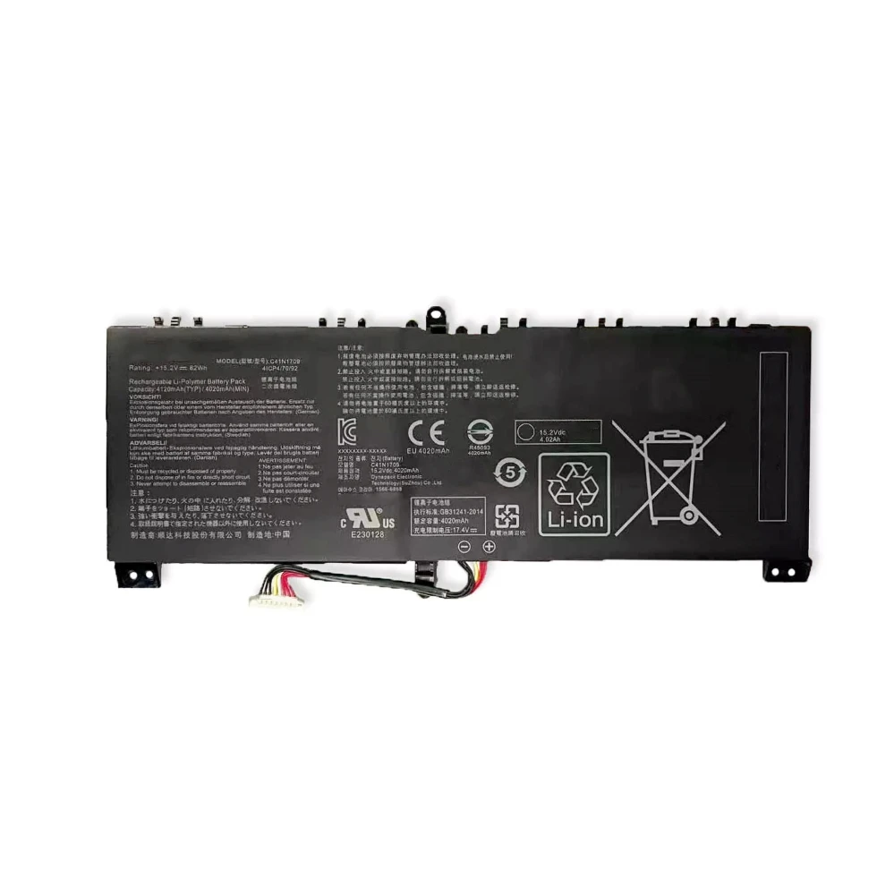 7XINbox C41N1709 0B200-02730000 15.2V 62wh Laptop Battery For ASUS ROG STRIX Series ROG STRIX GL503VS 0041A7700HQ