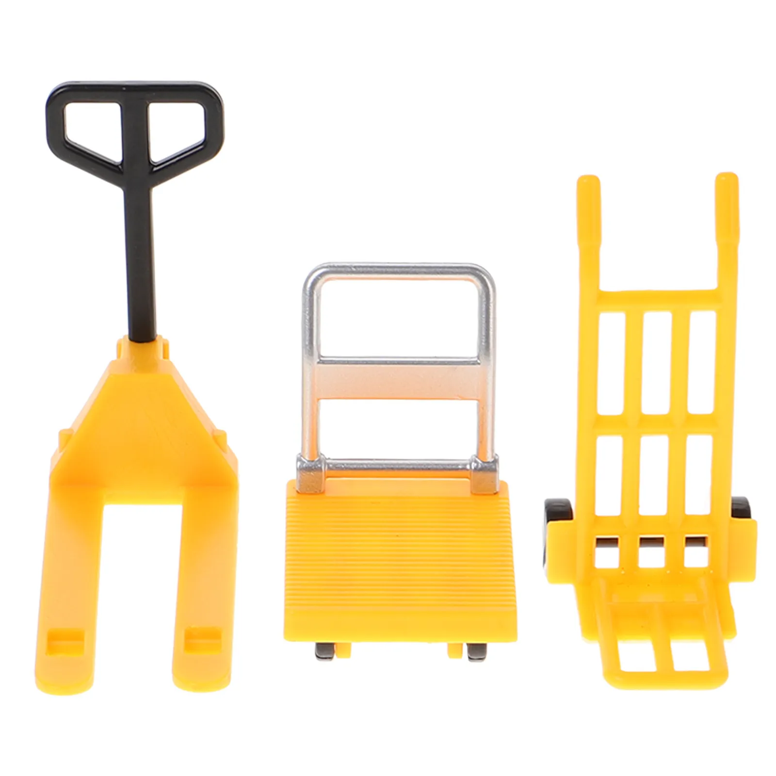 

1Set Miniature Construction Vehicle Moving Tool Set Forklift Hand Trolley Platform Cart Lightweight Small Vehicle Learning Gift
