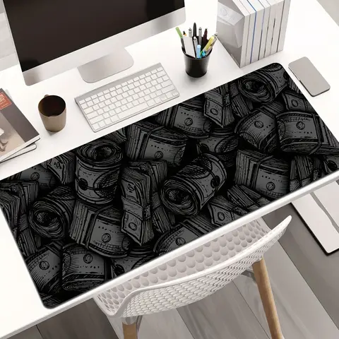 Mouse Pad Extra Grande Durável Antiderrapante Preto para Casa e Escritório 400x900 Tapete de Mesa para Jogos Acessórios de Gaming Tapete de Anime