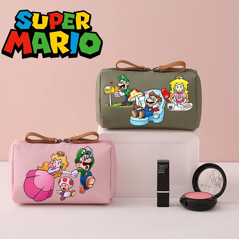 Super Marios Makeup Bag Girl Anime Cartoon Cute Cosmetic Pouch Portable Mini Travel Cosmetics Storage Bag Ladies' Birthday Gift