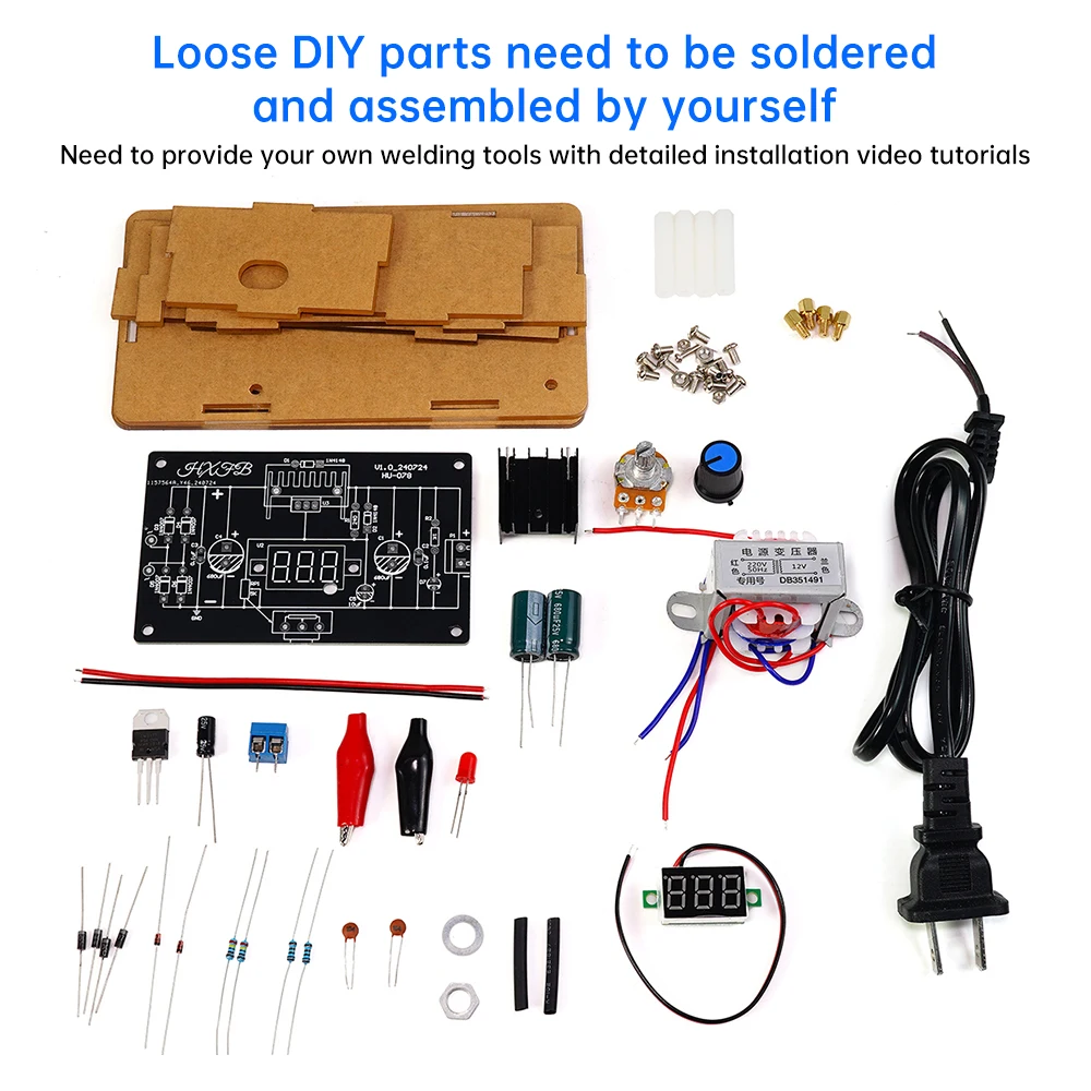 DIY LM317 Adjustable Regulated Voltage Power 220V/110V to 1.25-12V Step-down Power Supply Module Learning DIY Electronic Kit