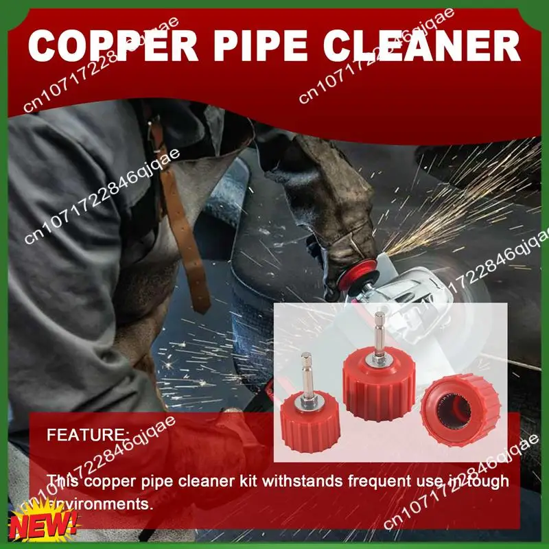 

A48I Copper Pipe Cleaner 1/2 Inch 3/4 Inch 1 Inch, Copper Pipe Cleaner For Drill,1/4 Inch Hex Shank Tube Cleaning Brush