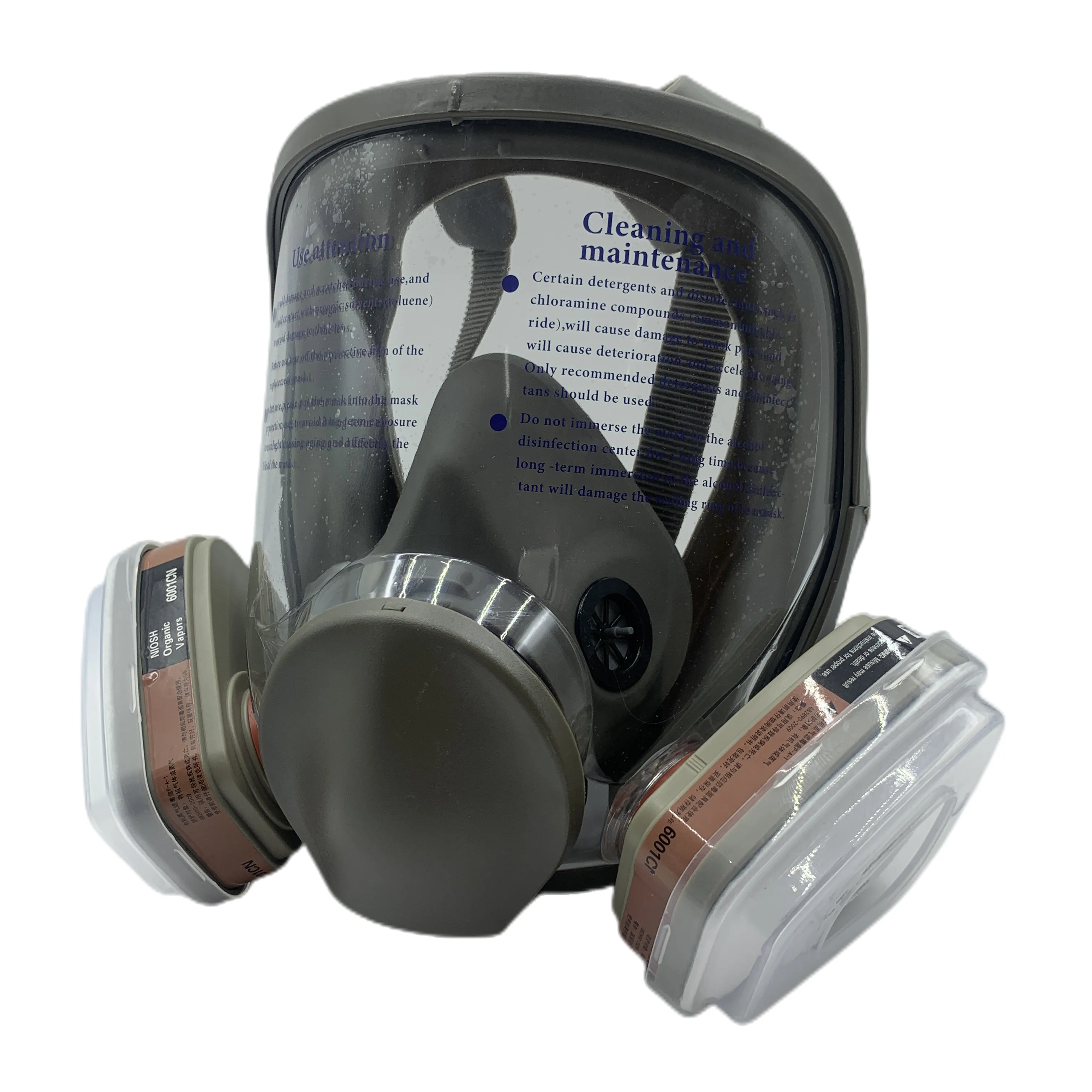 6800 Anti-Fog Gas Mask, Industrial Paint, Spray, Vaccination, Safety, Work, Dust Filter, Full Face Protection with Formaldehyde