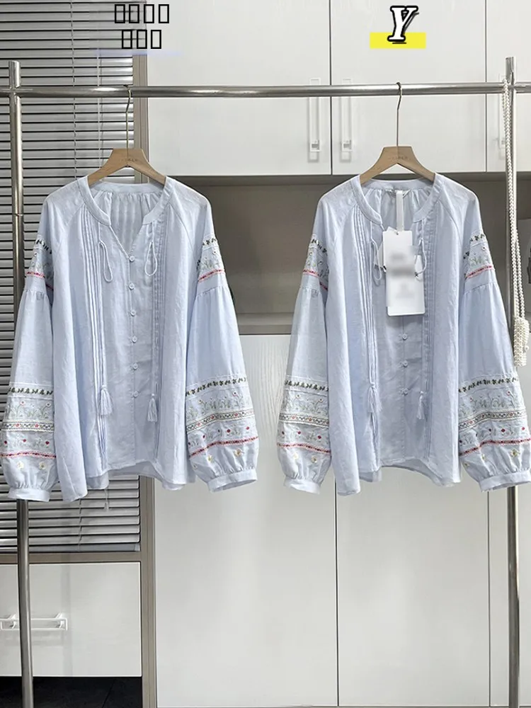 Verano algodón muñeca de lino bordado irt A-Line falda conjunto único Fem Faion 8-25 años largo Sve traje de dos piezas