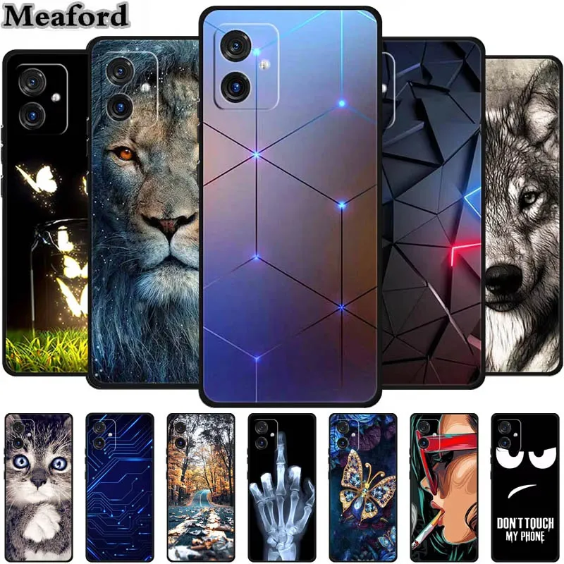 For Motorola G14 4G Case Animals TPU Silicone Soft Cover Phone Cases for Moto G14 G 14 MotoG14 PAYF0010IN Shockproof Wolf Fundas