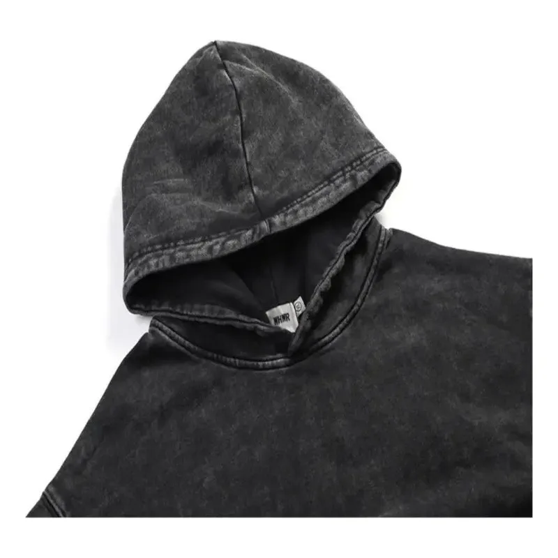 Lockerer, lässiger Kapuzenpullover mit rundem Spinnen-Buchstaben-Print, modischer Kapuzenpullover, atmungsaktiver Rundhalsausschnitt, Street-Style – Detail 8