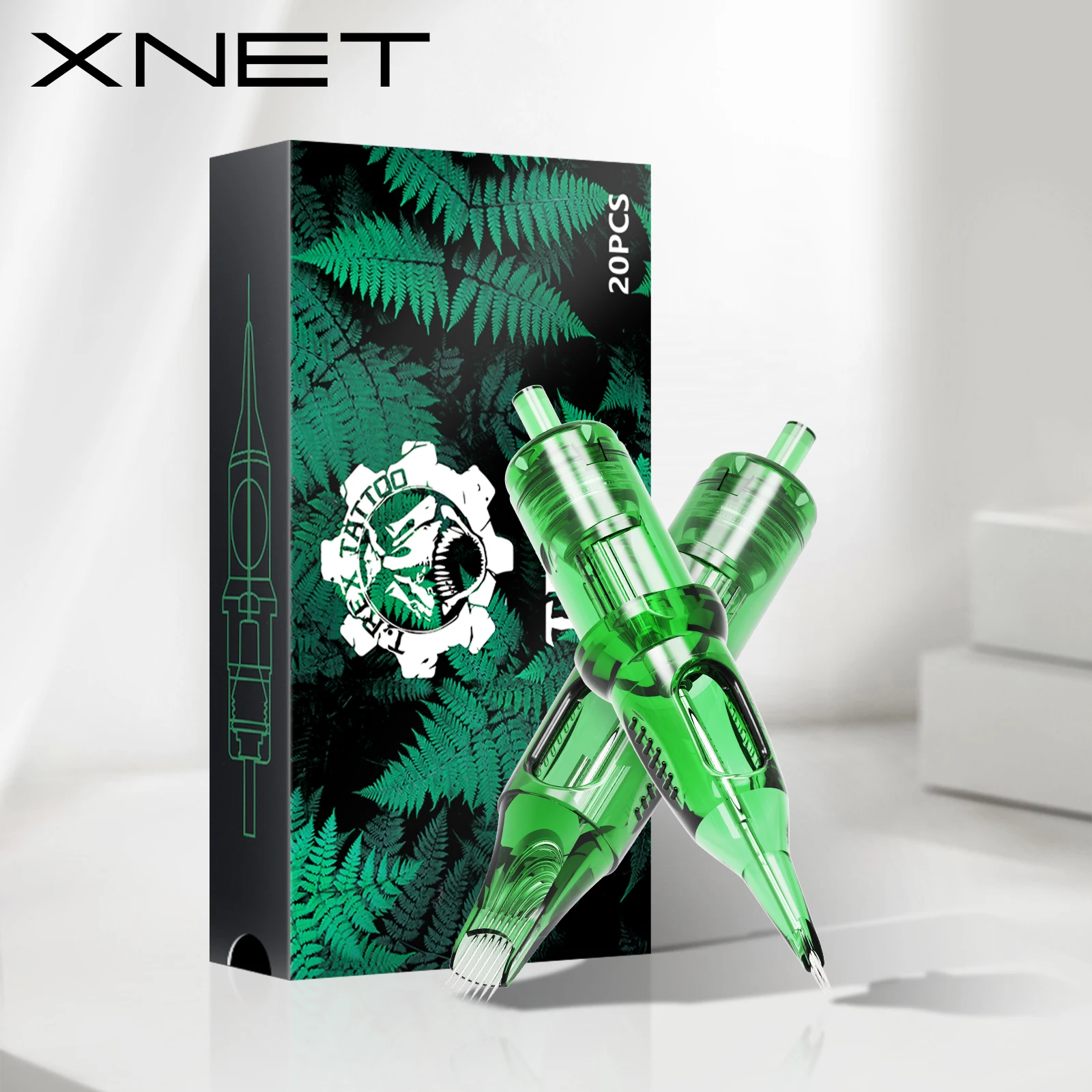 

XNET Trex Tattoo Cartridge Needles RL/RM Disposable Sterilized Safety Tattoo Needle for Cartridge Machines Grips 3RL 5RM 20pcs