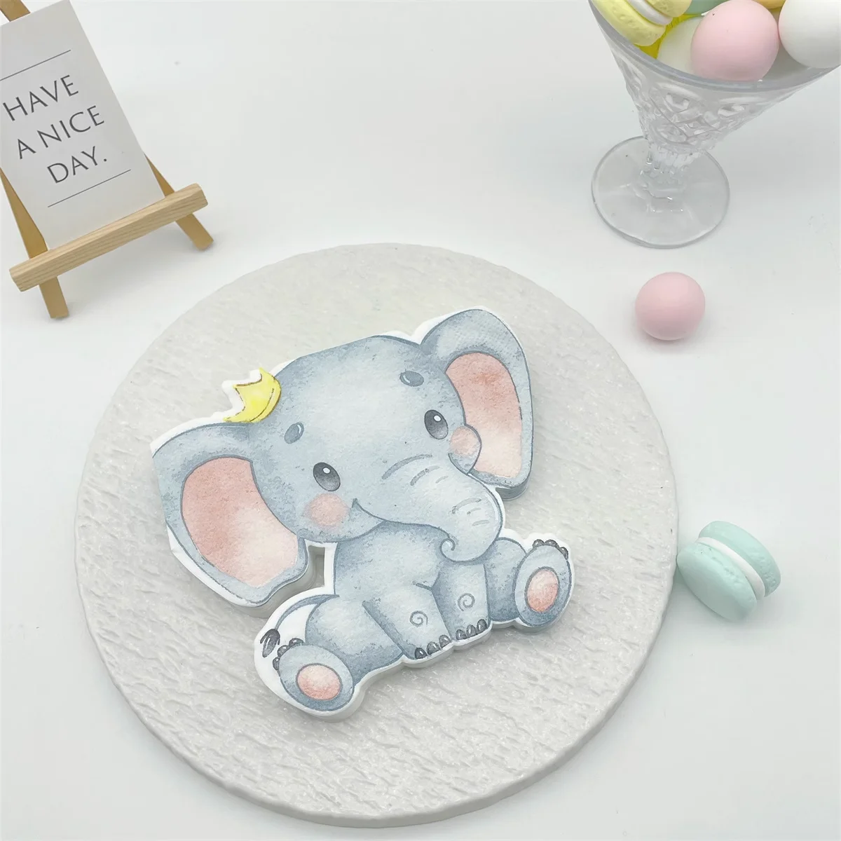 Cartoon Alien Dumbo Printed Napkin, Children's Colorful Napkin, Birthday Party Decoration, 20Pcs