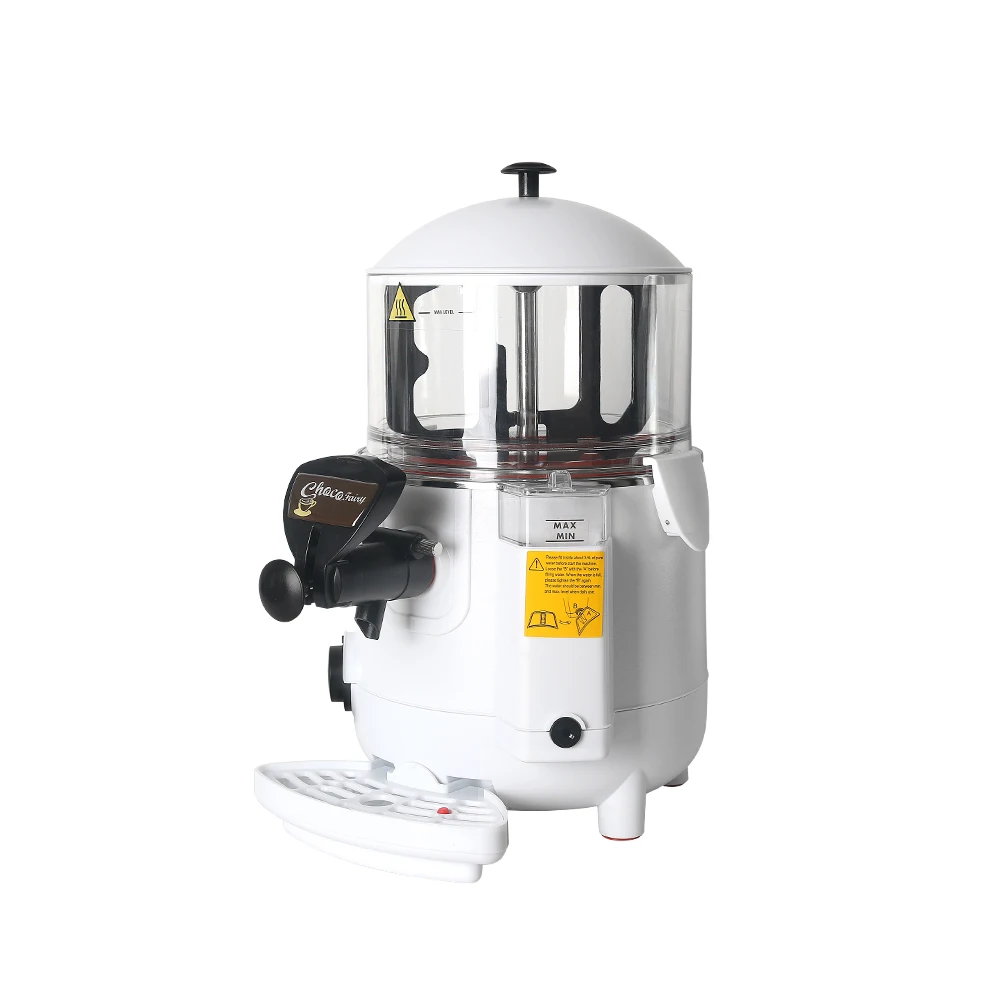for GZKITCHEN Hot Chocolate Dispenser Water Bath System 5L Hot Drink Coffee Milk Tea Mixer Hot Chocolate Warmer White