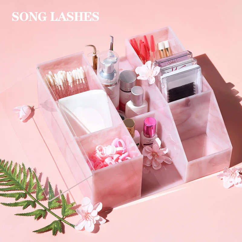 

Acrylic Material Storage Box Multifunctional Eyelash Extension Supplies Accessories Organizer Eyelash Makeup Tools