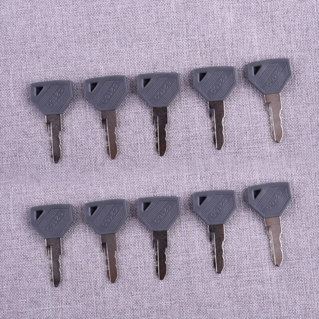 10pcs Ignition Key 198162-52150 Fit for Yanmar John Deere Excavator Grader Dozer Tractor 198360-52160 194155-52160