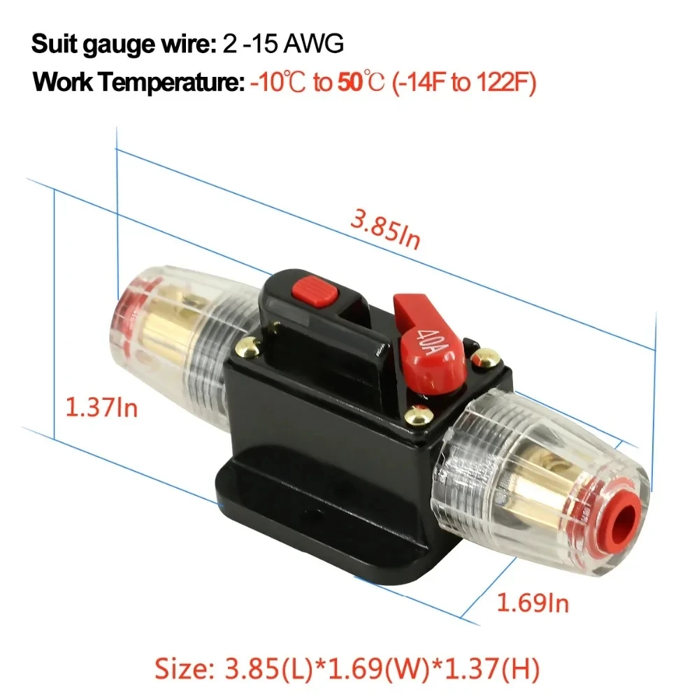 48-12VDC Stroomonderbreker 200A 250A 300A 50A 60A 80A 100A 150A Auto Vrachtwagen Audio Resetbare Zekering Stroomonderbreker met Power Protect
