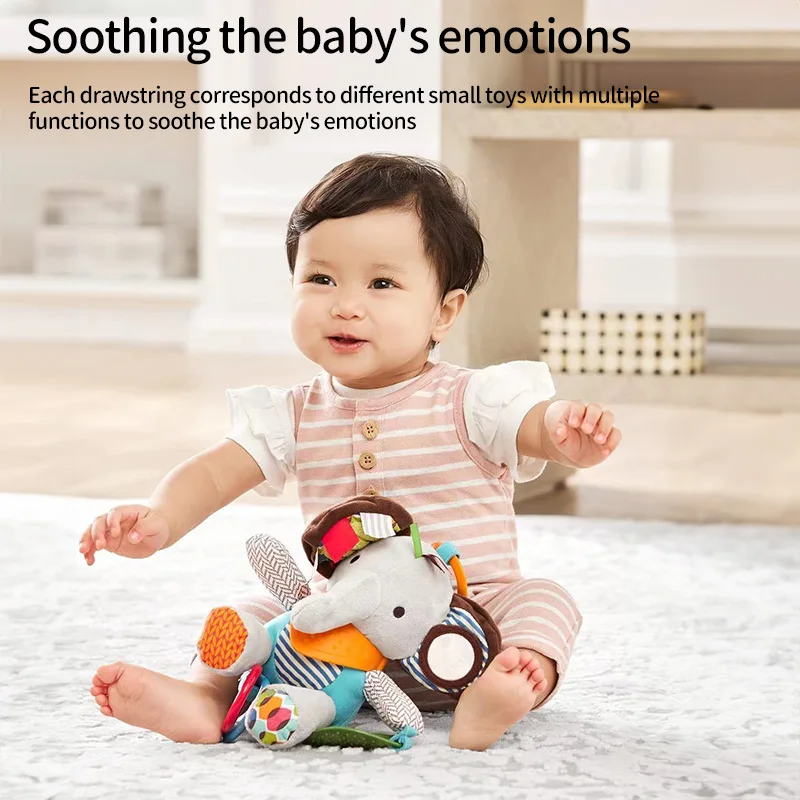 Baby hängen Rassel, Kau spielzeug, Kleinkind Kinderwagen, Kinderwagen, Krippe, Cartoon Elefant Plüsch tier